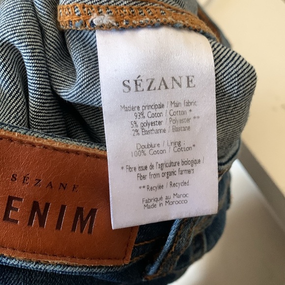 Sezane Slim Parfait High Rise 7/8 Jeans Bleu Clair S201PAN022B Size 23 - Picture 10 of 10
